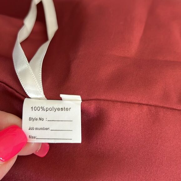 Wedding Pant Suit Maroon Red Sheer Ruched Cap Sleeve Embroidered Beaded Elegant - Picture 13 of 15